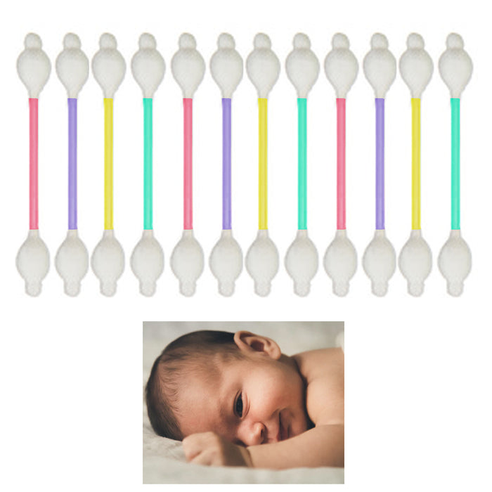 160ct Baby Safety Swabs Double Tip Pure Cotton Makeup Applicator Ear Cleaning