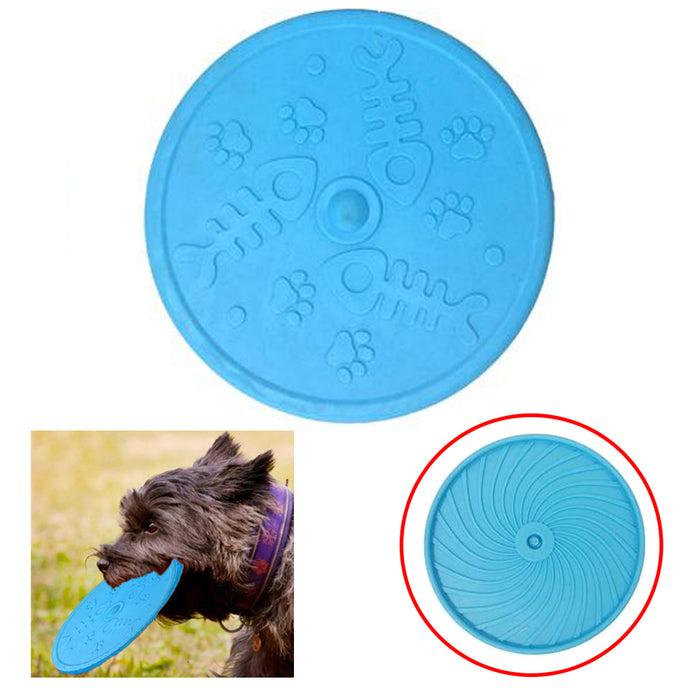 2pc Blue Flexible Flying Disc  Dog Toy Sport Pet Park Outdoor Play Camping Beach