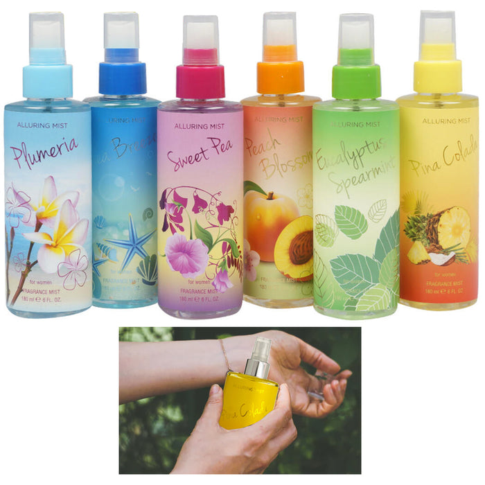 4 Body Spray Mist Splash Perfume Bath Fragrance Deodorize Assorted Scents 6 Oz