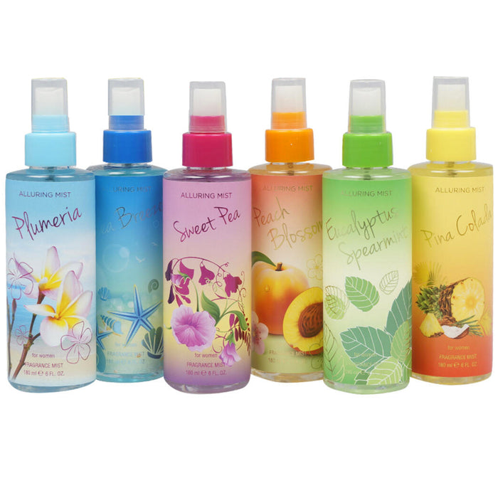 4 Body Spray Mist Splash Perfume Bath Fragrance Deodorize Assorted Scents 6 Oz
