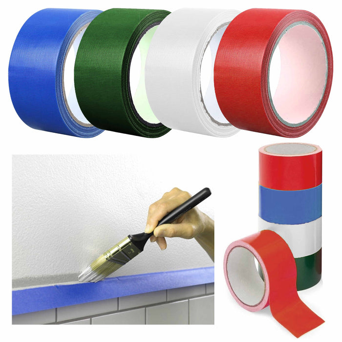 3 Rolls Painters Heavy Duty Duct Tape Masking Paint 1.89"x10Yd Assorted Colors