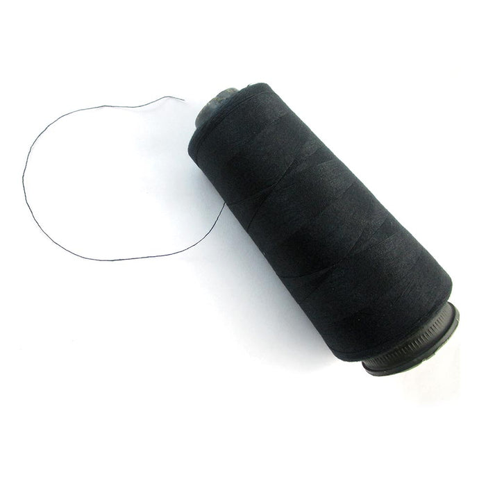 6X Spool Machine Sewing Thread Black Polyester 3000 Yard Fabric Craft Upholstery