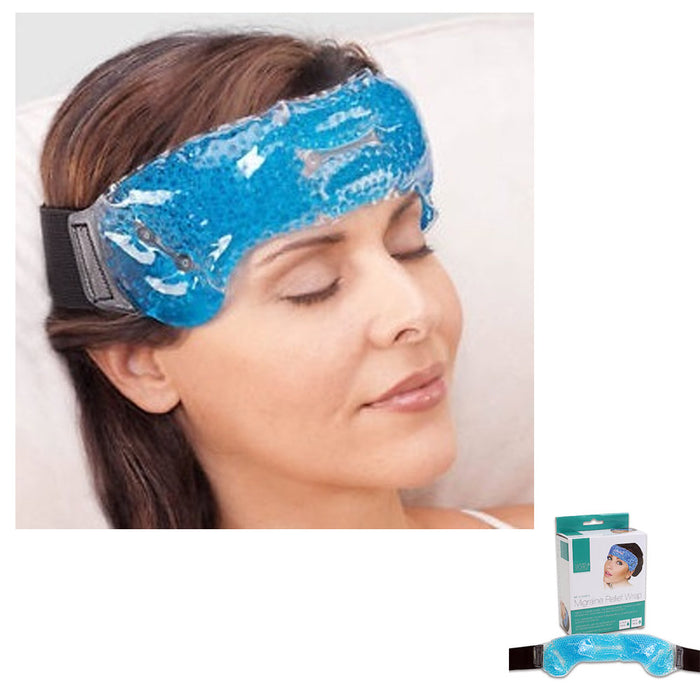 1 Migraine Relief Wrap Headache Pain Hot Cold Pack Therapy Head Stress Tension