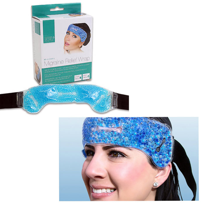 1 Migraine Relief Wrap Headache Pain Hot Cold Pack Therapy Head Stress Tension