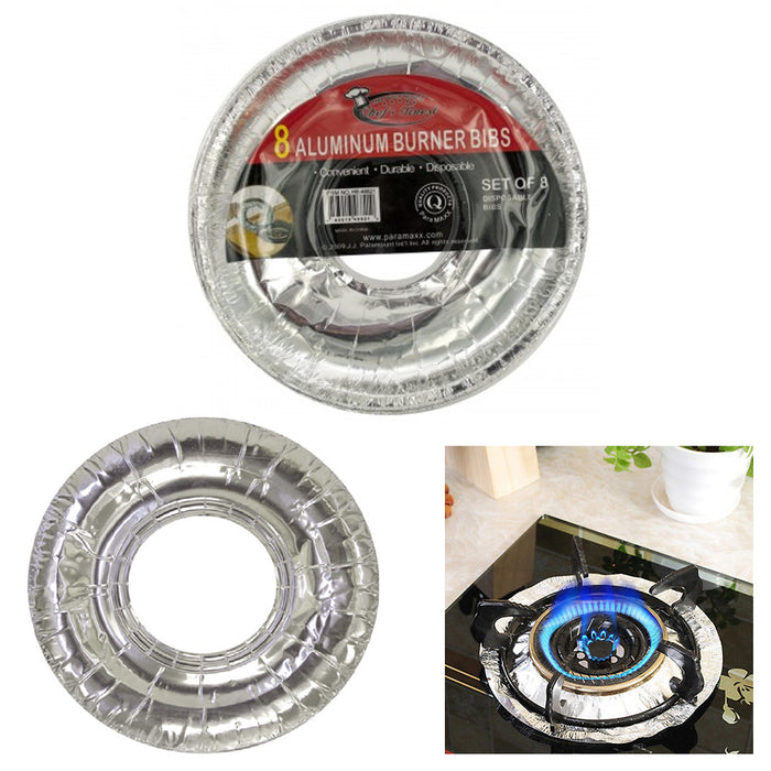 40 X Aluminum Burner Bib Foil Round Gas Oven Liners Covers Wholesale 8.75" !