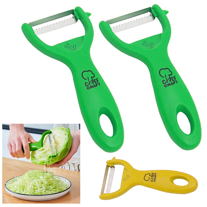 2 Julienne Peeler Slicer Fruit Cutter Stainless Shredder Kitchen Tool Vegetable