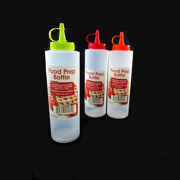 2 Pc Clear Plastic Bottle Squeeze Condiment Ketchup Mustard Oil Mayo Sauce 12oz