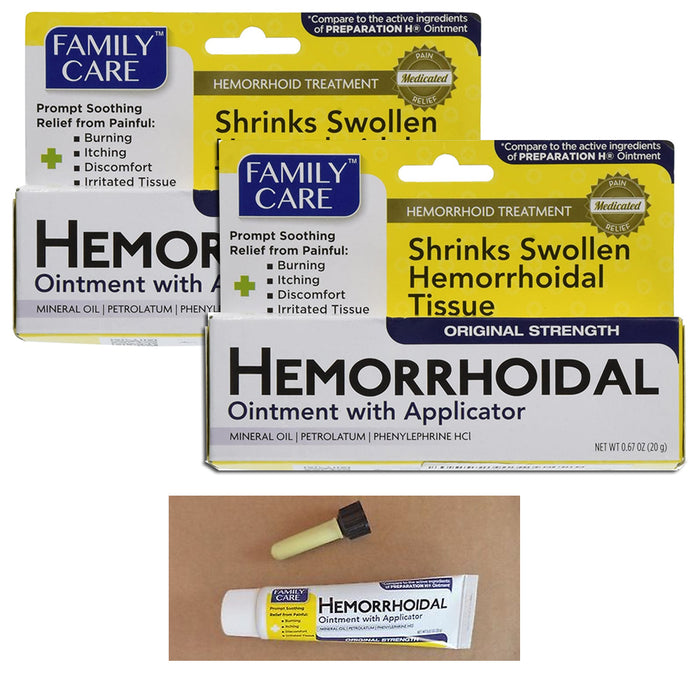 2 Pc Hemorrhoidal Ointment Hemorroid Pain Relief Cream Fast Acting Strength