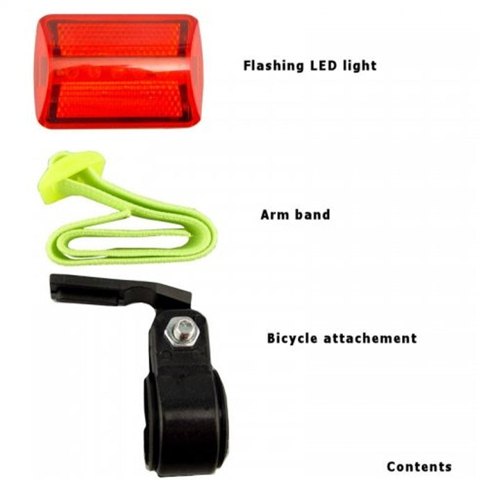 5 Led Safety Flasher Bike Bicycle Light Blinker Rear Tail Night Road Lamp Bright