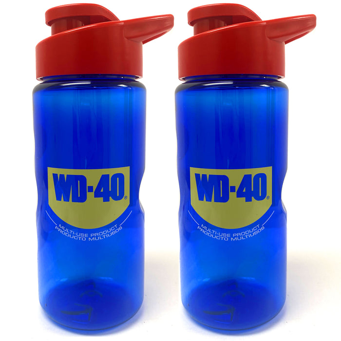 2 Pc BPA Free Sports Water Bottle Blue Logo Outdoor Portable Hiking 20oz