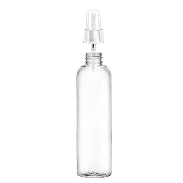 1 Pc 8 Oz Clear Spray Bottle Plastic Mist with Cap Cover Empty Refillable