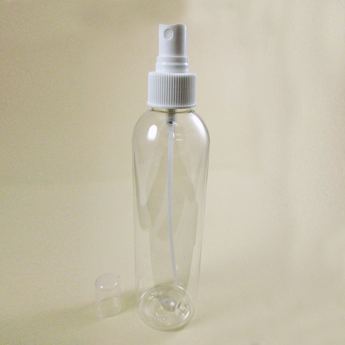 12 Pc Clear Spray Bottle 8 Oz Plastic Mist Cap Cover Empty Refillable