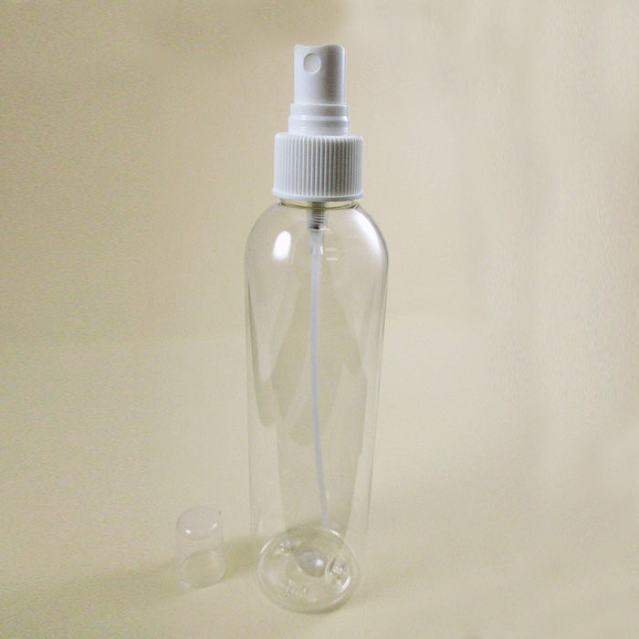 1 Pc 8 Oz Clear Spray Bottle Plastic Mist with Cap Cover Empty Refillable