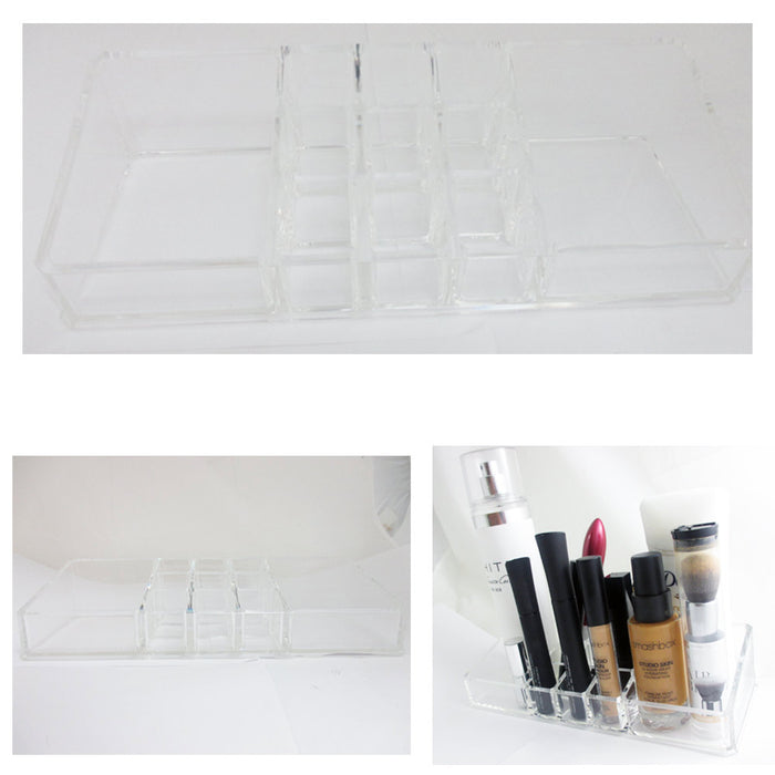Cosmetic Organizer Case Storage Clear Jewelry Makeup Holder Box Vanity Make Up