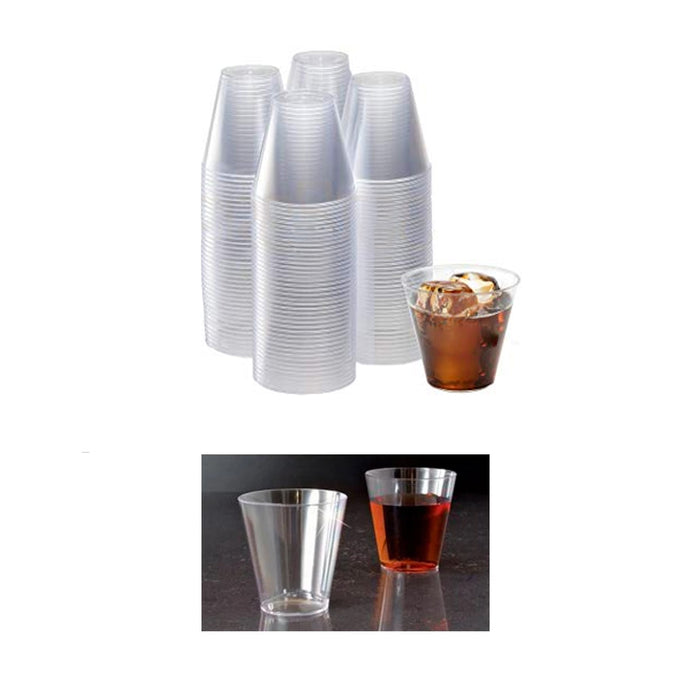 60 x Mini Shot Glasses Clear Hard Plastic 0.68 Oz 20ml Party Cups Catering Bar