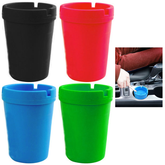 2 Ashtray Container Extinguish Cup Car Butt Bucket Smoke Ash Tray Holder Colors