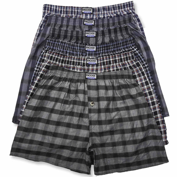 3 Boys Boxer Shorts Multipack Underwear Underpants Waistband Cotton Plaid Large
