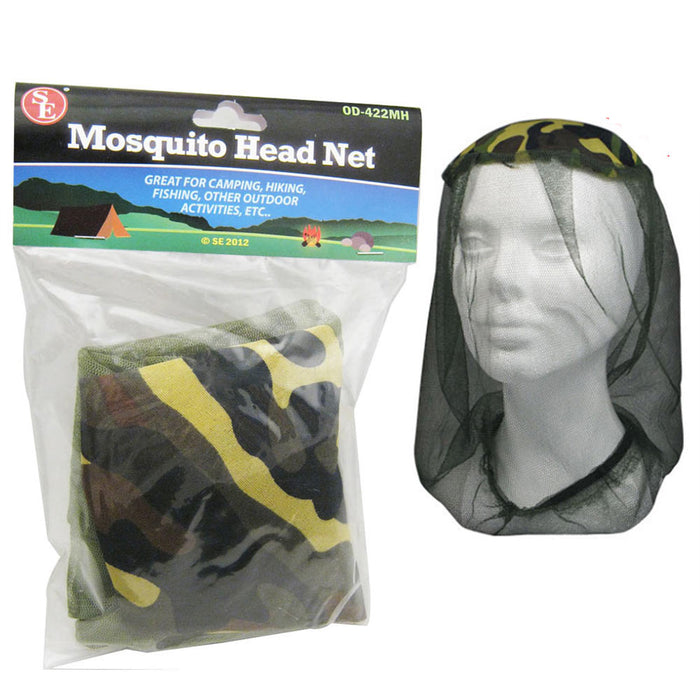 6 Pack Mosquito Head Net Unisex Bug Netting Outdoor Camping Fishing Survival
