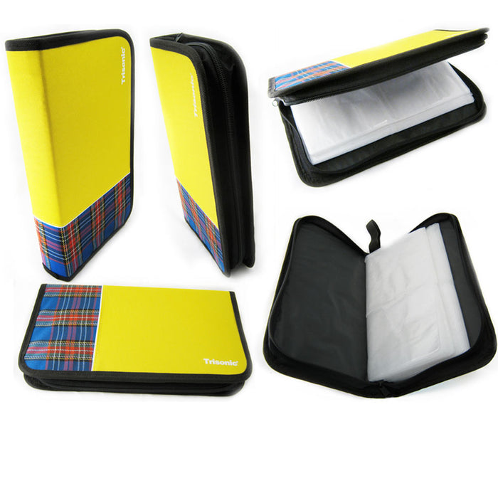 2 x Portable CD DVD Case 64 Disc Holder Storage Wallet Organizer Book Media Bag