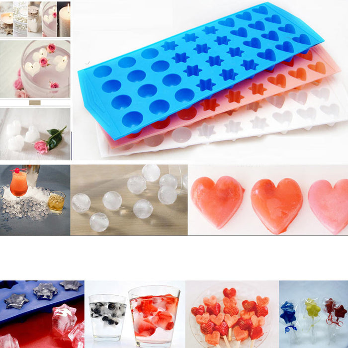 AllTopBargains Lot 3 Mini Ice Cube Trays Makes 108 Home Bar Drinks Jelly Cubette Candy Mold Fun