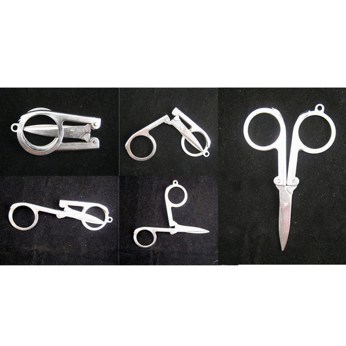 2pc Folding Scissors Pocket Travel Small Cut Cutter Crafts Sharp Blade Emergency
