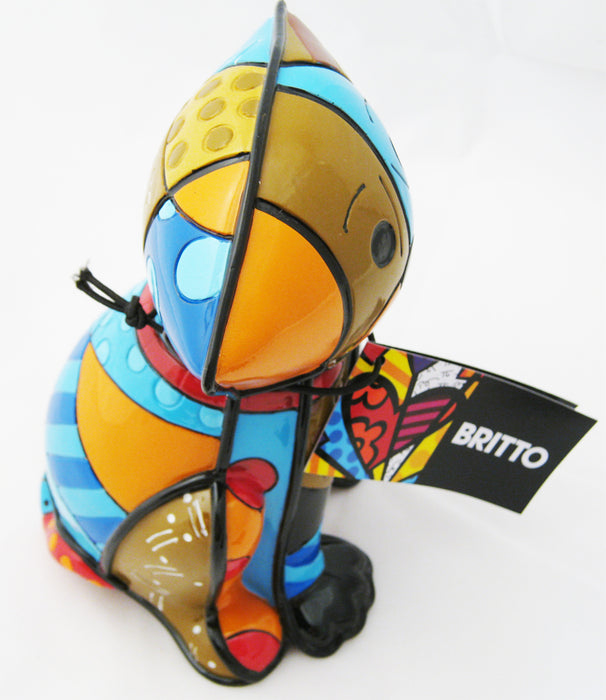 Romero Britto Boxer Dog Ceramic Sculpture Color Gift Decor Home Authentic New !!