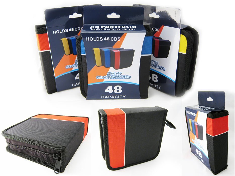48 CD's Holder DVD Case Storage Wallet Disc Media DJ Organizer Capacity Home Car