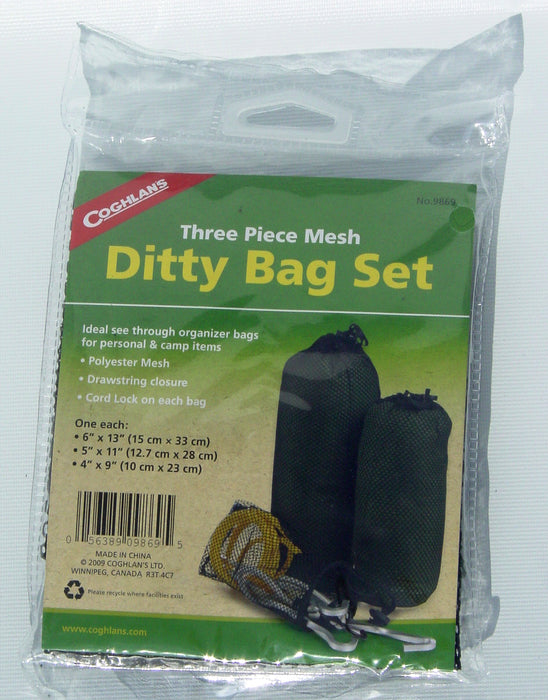 Coghlans 3 Travel Camping Sport Ultralight Ditty Mesh Stuff Dry Snack Bags Pouch