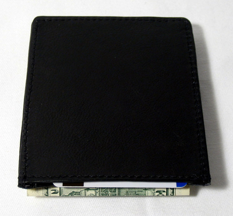 New Mens Genuine Leather Thin Money Clip Slim Wallet Money Credit Card ID Holder