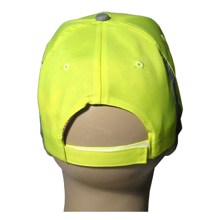 Reflective Safety Hat Neon High Visibility Baseball Cap Outdoors