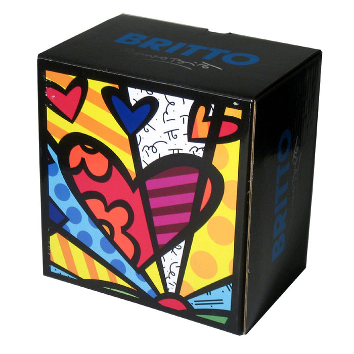 New Romero Britto Square Mug Coffee Ceramic Authentic Dolomite Pop Art A New Day
