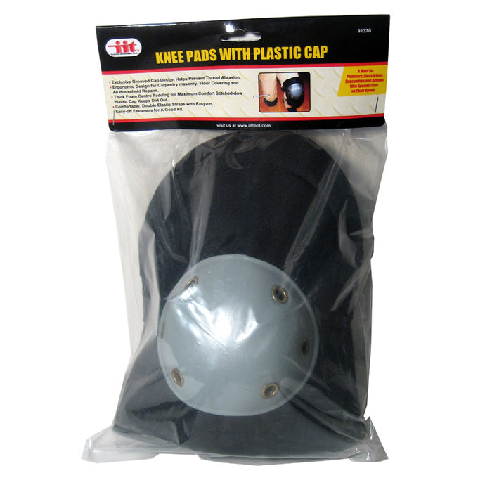 New 2 Pc Plastic Cap Knee Pads Heavy Duty Set Comfort Plumber Carpenters Builder