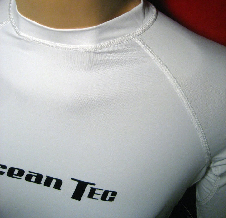 Mens Rash Guard RashGuard Short Sleeve White Surf Lycra Uv Spf New S M L XL 2XL