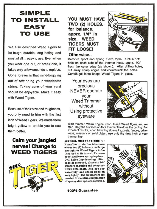 12 Pack Weed Tiger .156 Precut Trimmer Line Orange Replacement Warrior String